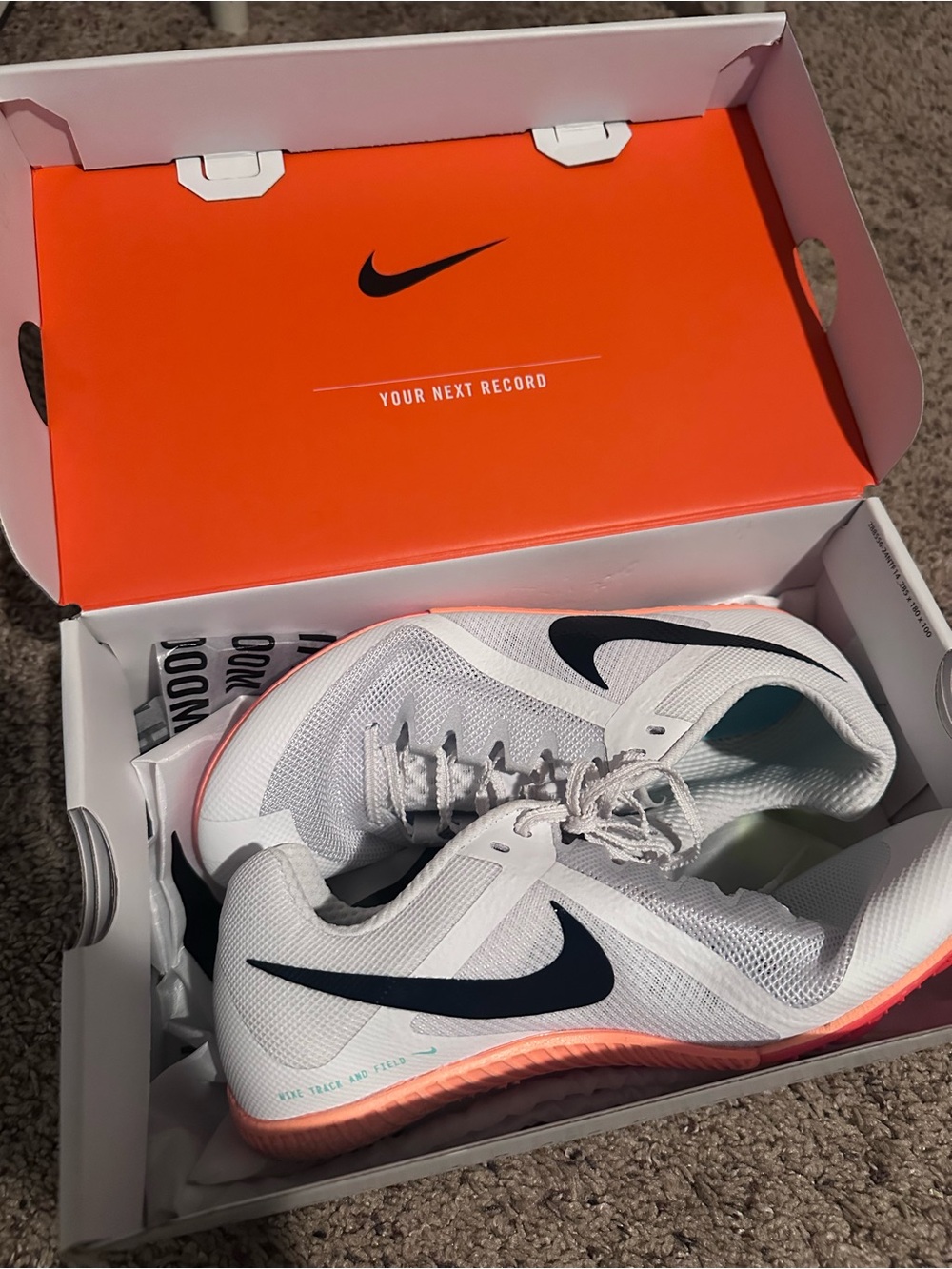 Nike White Track & Field Cleats